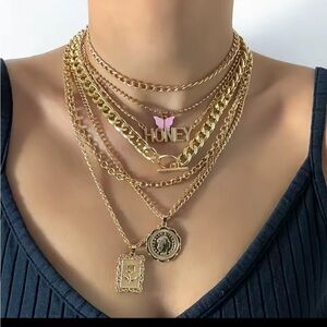 Gold Layered Necklace Set
0430